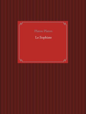 cover image of Le Sophiste